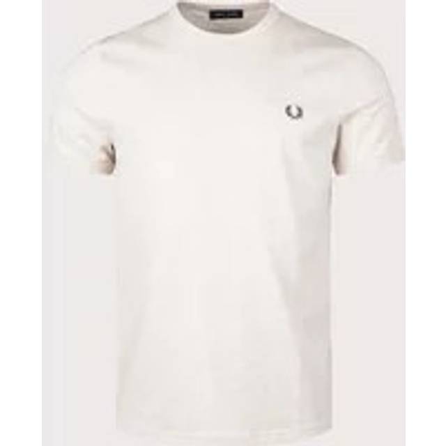 Fred Perry Mens Ringer T-Shirt - Cream - Size Large