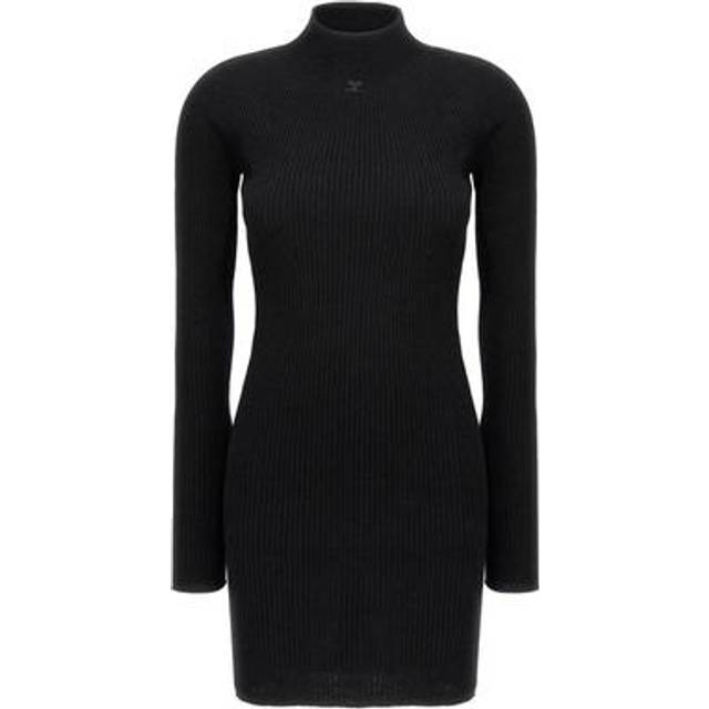 Courrèges Knit Mini Dress - Black