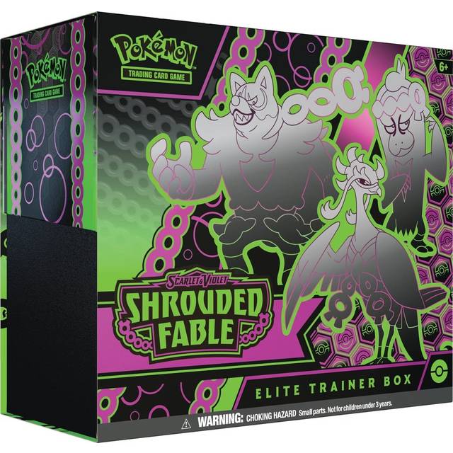 Pokemon Scarlet & Violet: Shrouded Fable - Elite Trainer Box (Pecharunt) - Boks med 9 Boosters, Promokort & TilbehÃ¸r