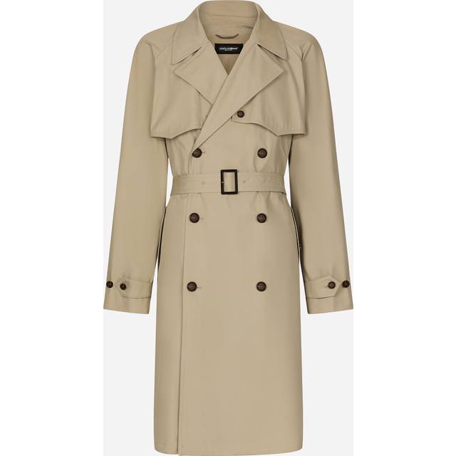 Dolce & Gabbana Double-breasted Trench Coat - Man Coats And Jackets Beige 50