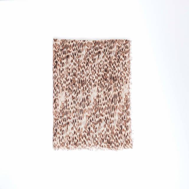 River Island Womens Brown Leopard Print Lightweight Scarf - One Size