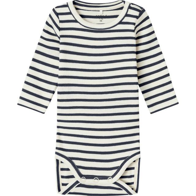 Name IT Unisex Baby Nbnbani Ls Body Noos långärmad body, Mörk safir, 74