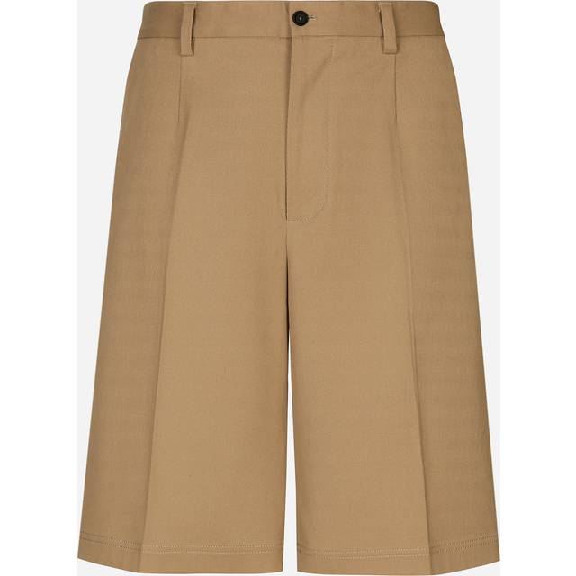 Dolce & Gabbana Cotton Drill Bermuda Shorts - Man Pants And Shorts Beige Cotton 60