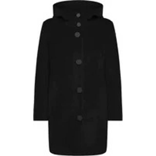 RRD, Single-Breasted Coats, female, Black, L, Vintage Velvet Parka