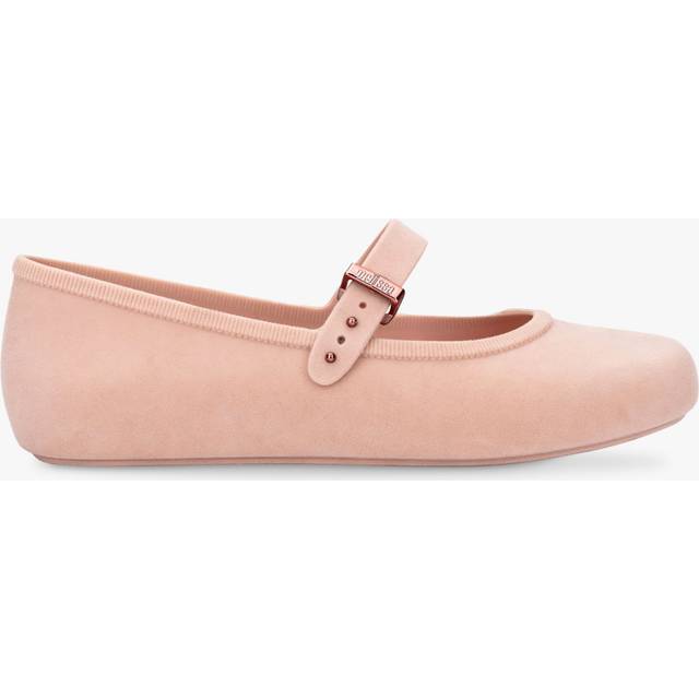 Womens Soft Ballerina Velvet Jelly Sandals - Pink - 3