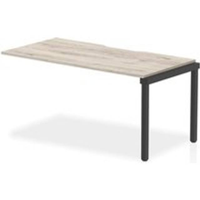 Evolve Plus 1600mm Single Row Bench Desk Ext Kit Grey Oak/Black