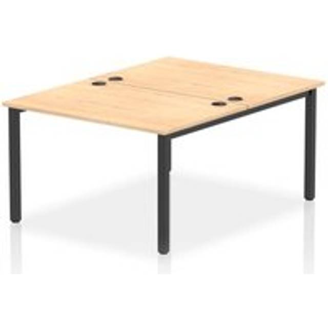 Impulse Bench B2B 2 Person 1200 Black Frame Office Bench Desk Maple