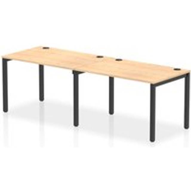 Impulse Bench Single Row 2 Person 1200 Black Frame Bench Desk Maple