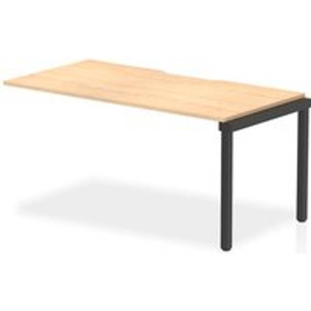 Evolve Plus 1600mm Single Row Bench Desk Ext Kit Maple Top Black Frame