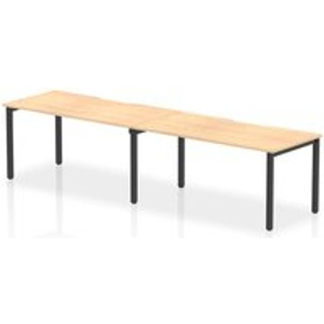 Evolve Plus 1600mm Single Row 2 Person Bench Desk Maple/Black