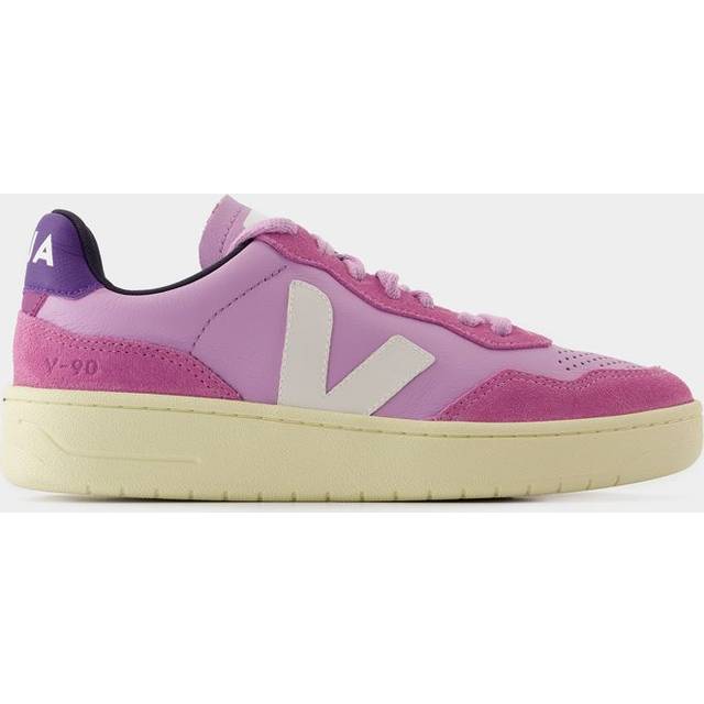 Veja, Sneakers, female, Pink, 5 UK, Pink Leather Trainers - Round Toe