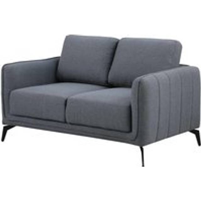 More4homes Oslo Modern Scandi Style Fabric Living Room 2 Seater Sofa Dark Grey, Grey