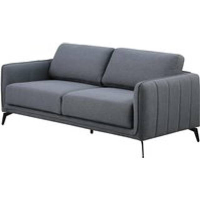 More4homes Oslo Modern Scandi Style Fabric Living Room 3 Seater Sofa Dark Grey, Grey
