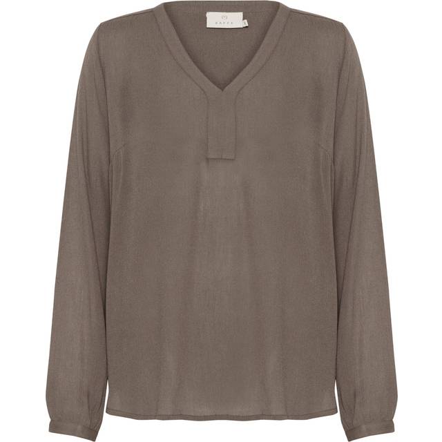 Kaffe Amber Blouse LS Dam Långärmade Blusar Stl. 34 - Från Magasin - Major Brown (34)