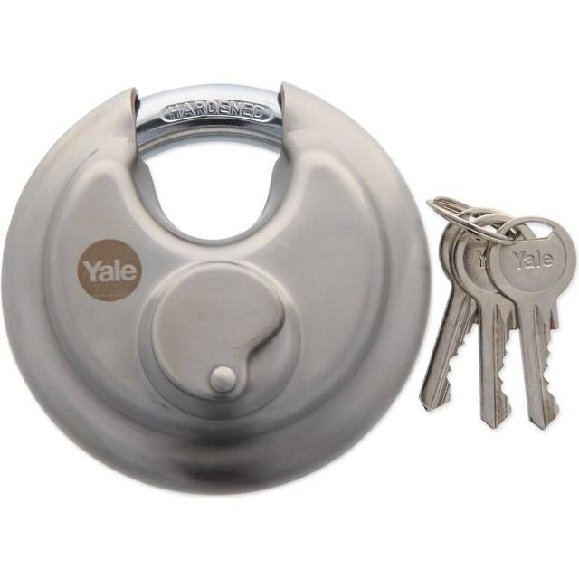 Yale 70mm Discus Padlock Circular Toolbox Shed Storage Locker High Security Uk