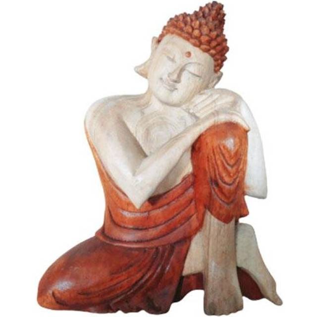 Hand Carved Buddha Statue (thinking) - 25cm