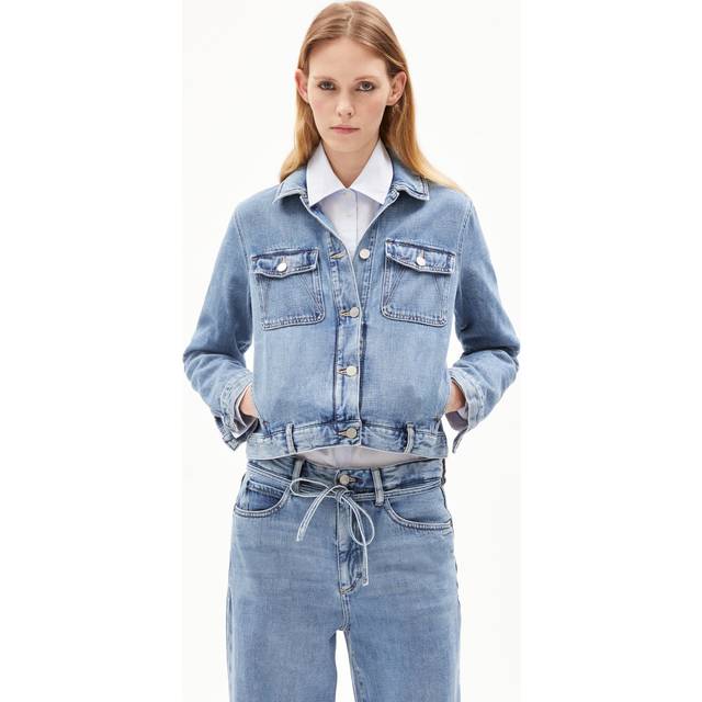 ARMEDANGELS Women's Blusonaa Fritidsjacka Dam Storlek M Färg blå/grå