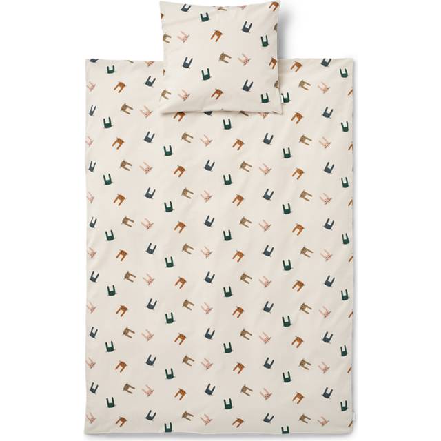 LIEWOOD - Ingeborg Junior Bedding Print - Sängkläder för barn - 2184 - Bunny / Sandy - L140 x W100 cm pillow: L45 x W40 cm