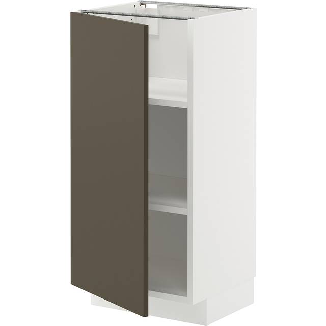 METOD bänkskåp med hyllplan, vit/Havstorp brun-beige, 40x37 cm