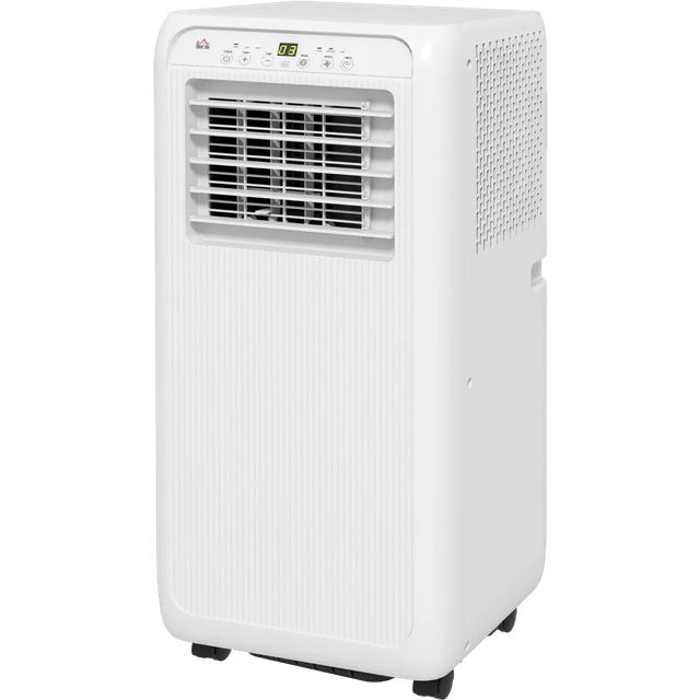 HOMCOM White 9000BTU Portable Air Conditioner with Dehumidifier and Timer - 88.5 x 33.3 x 38.8cm