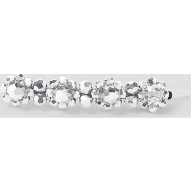 Simone Rocha Womens Mirror Flower Crystal and Brass Hair Clip - MIRROR