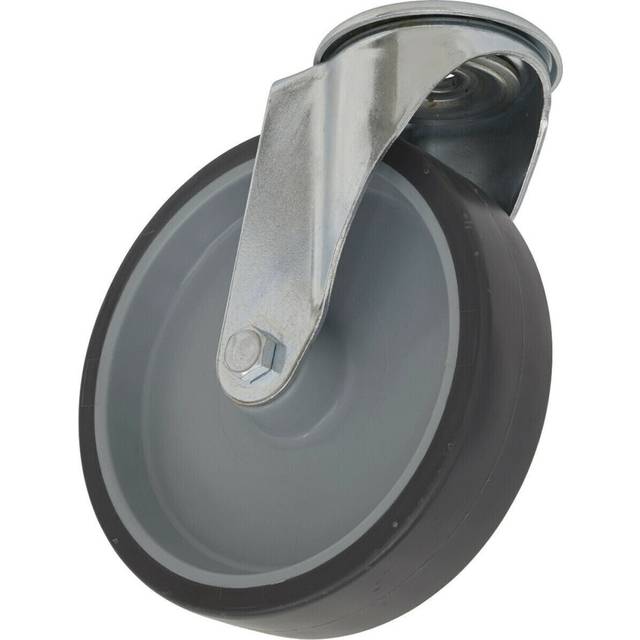 100mm Thermoplastic Castor Wheel - Bolt Hole Swivel - 27mm Tread - PP Centre