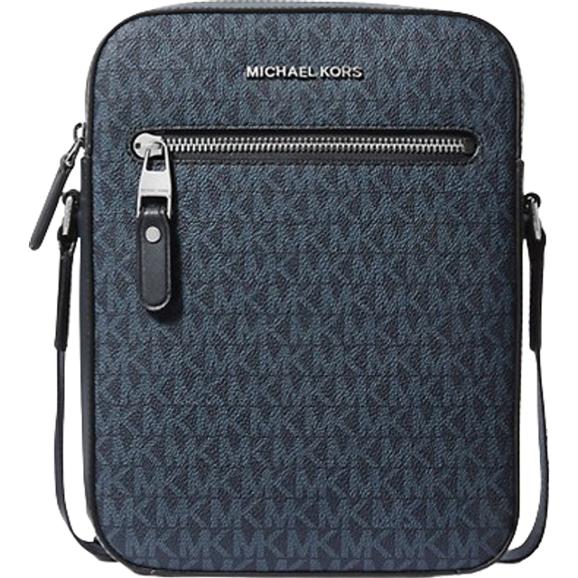 MK Varick Logo Flight Bag - Blue - Michael Kors - ONE SIZE