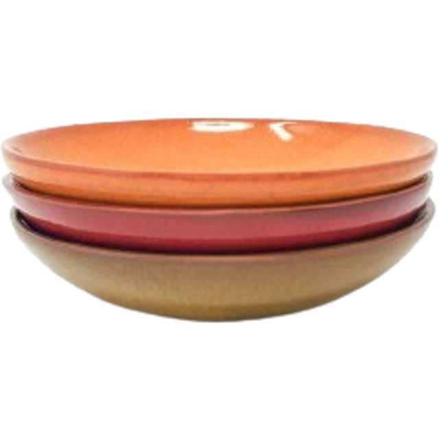 Verano - Rustica Dipping Dish - 15cm - Set Of 3 - Red;Orange;Coffee
