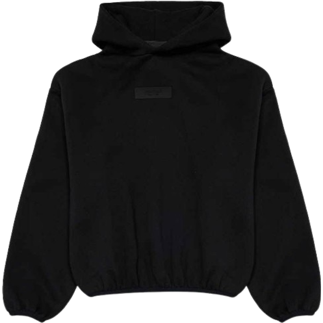 Fear of God Essentials Boys Black Kids&#39; Brand-print Relaxed-fit Cotton-jersey Hoody 2-16 Years 6-7 - BLACK