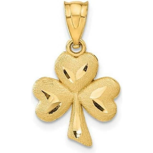 14K Yellow Gold Shamrock Charm