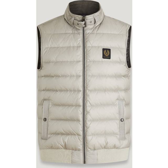 Men's belstaff down filled nylon circuit gilet in grey
