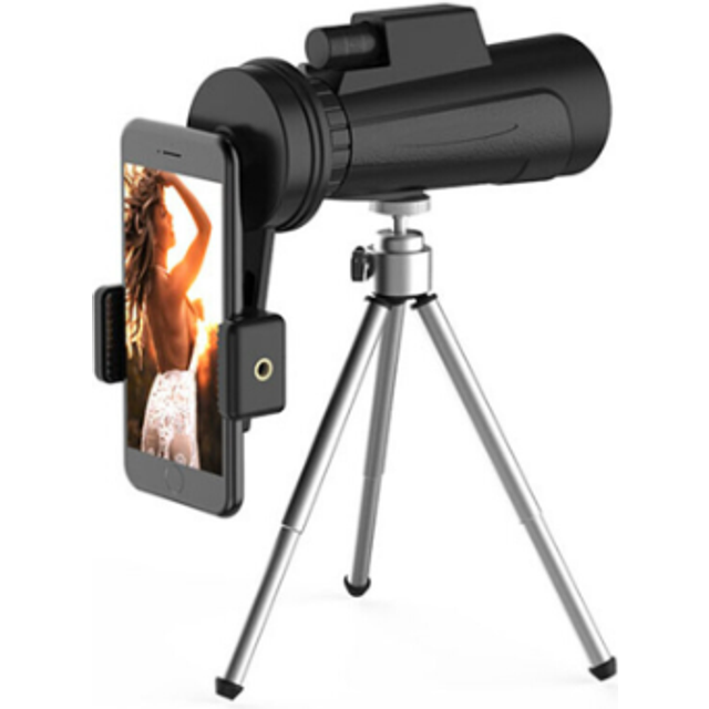 IPRee 12X50 Monocular HD Full Optic BAK4 Lens Day Night Vision Waterproof Telescope+Phone Holder+Tri