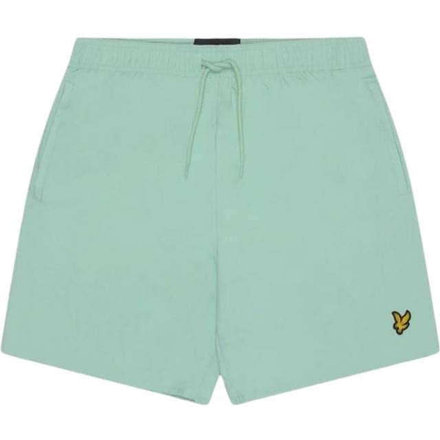 Lyle & Scott Mens Branded Logo Turquoise Shadow Swim Shorts - Green - Size 2XL