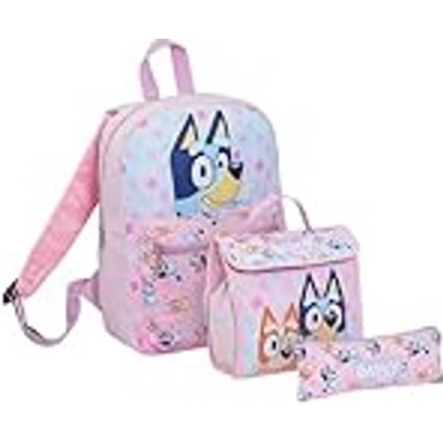 Bluey backpack + lunch bag + pencil case girls 3 piece bluey school bag set gift