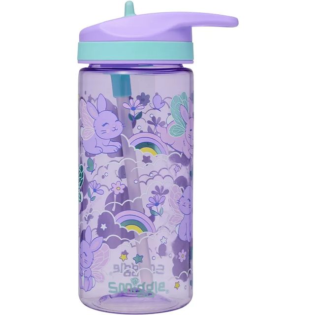 Smiggle Boys Lilac Kids Blast Off Junior Drinks Bottle 440ml - LILAC