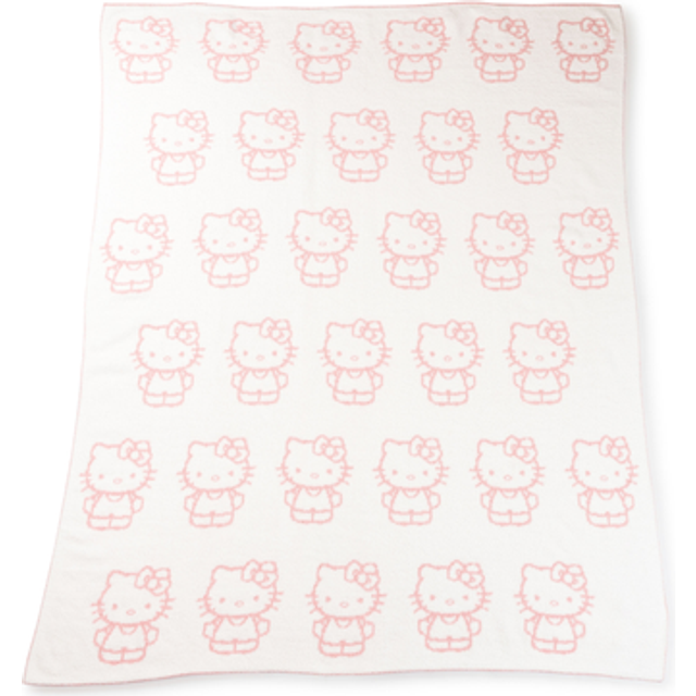 Hello Kitty Feather Knit Fluffy Throw Blanket - Fuzzy Blanket Measures 50 x 60 Inch  Super Soft Soft Lightweight Pink Accent for Couch or Chair