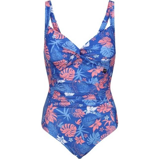 Regatta Womens Sakari Tummy Control Costume Oxford Blue Family Hawaiian Print, Size: 8