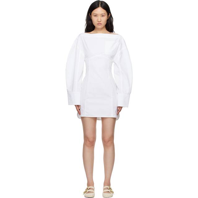 JACQUEMUS White La Casa 'The Casaco shirt dress' Minidress - 100 White - FR 38