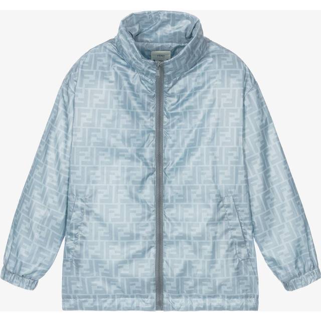 Fendi Boys Blue Ff Logo Windbreaker Jacket - 10 year