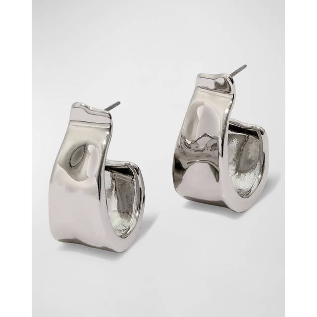 Veronica Beard Molten Silver Ribbon Hoop Silver - OS