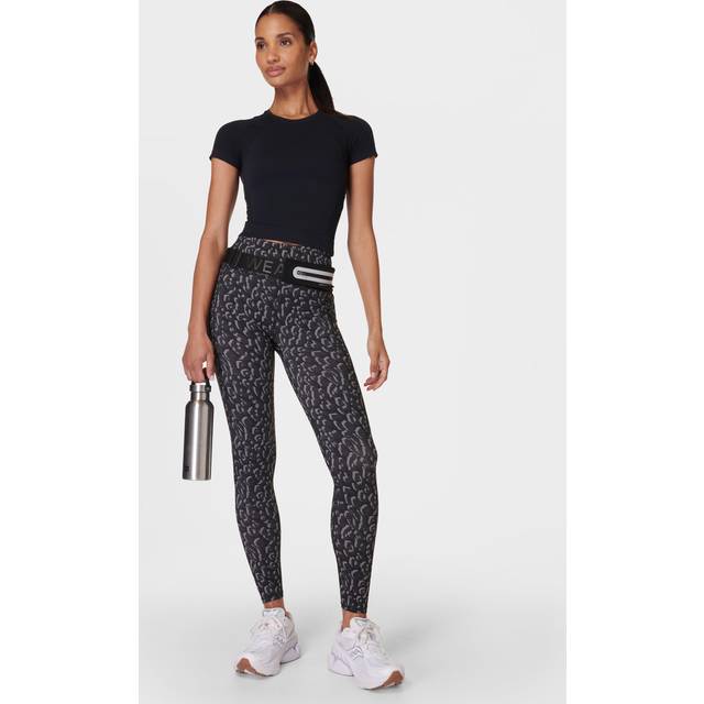 Sweaty Betty Zero Gravity Run Sports Leggings, Grey Leopard Print