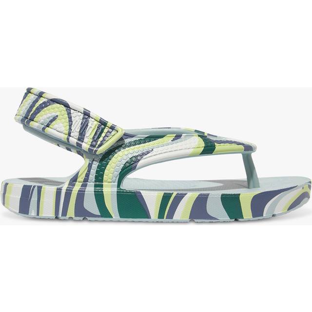 FitFlop Kids' iQushion Swirly Flip Flops, Surf Spray/Multi