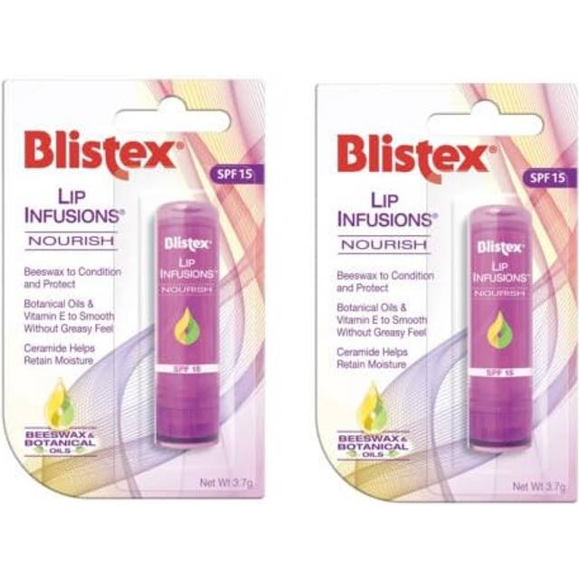 Lip Infusions Restore Lip Balm 2 Pack; Helps Soothe Dry and Chapped Lips; Coconut Oil and Natural Beeswax Infused Lip Care; Pack of 2, orange (Nourish
