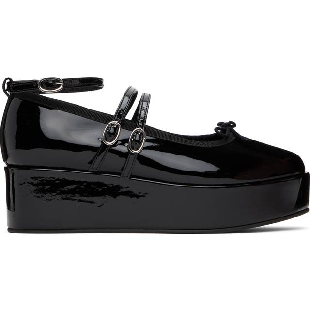 Repetto Black Cendrillon Platform Mary Jane Ballerina Flats - 410 Noir - FR 36