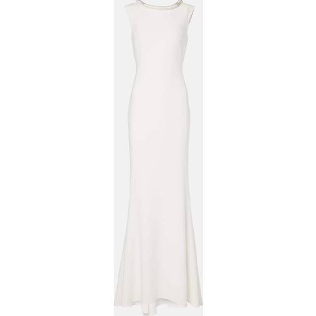 Max Mara Bridal Corsica embellished cady gown - white (UK 12)