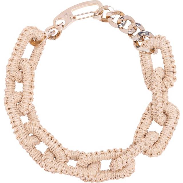Carolina Herrera Raffia-Wrapped Chain Necklace