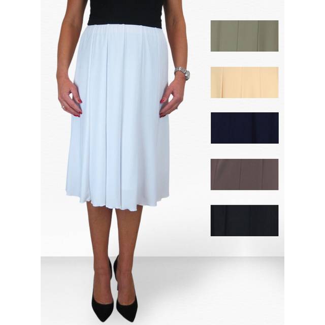 26" Elasticated Waist Flare Skirt - Black - 10-12