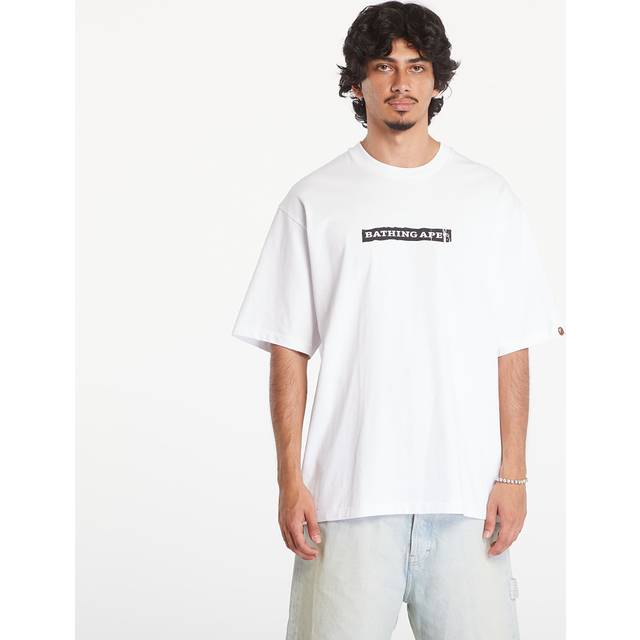 T-shirt A BATHING APE Screen Print Stencil Logo Relaxed Fit Short Sleeve Tee White XXL (XXL)