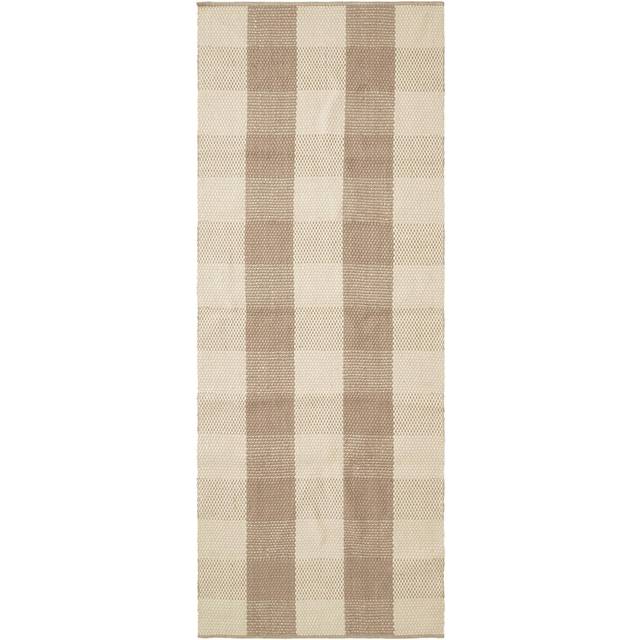 Checked Jute Rug 80x220 cm, Beige/Nature