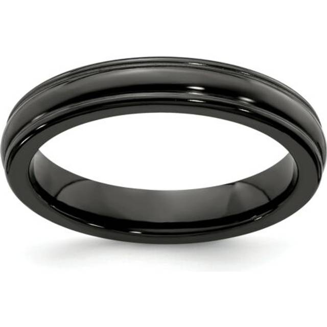 Edward mirell black ti titanium 4mm triple domed wedding band sizes 6 to 13